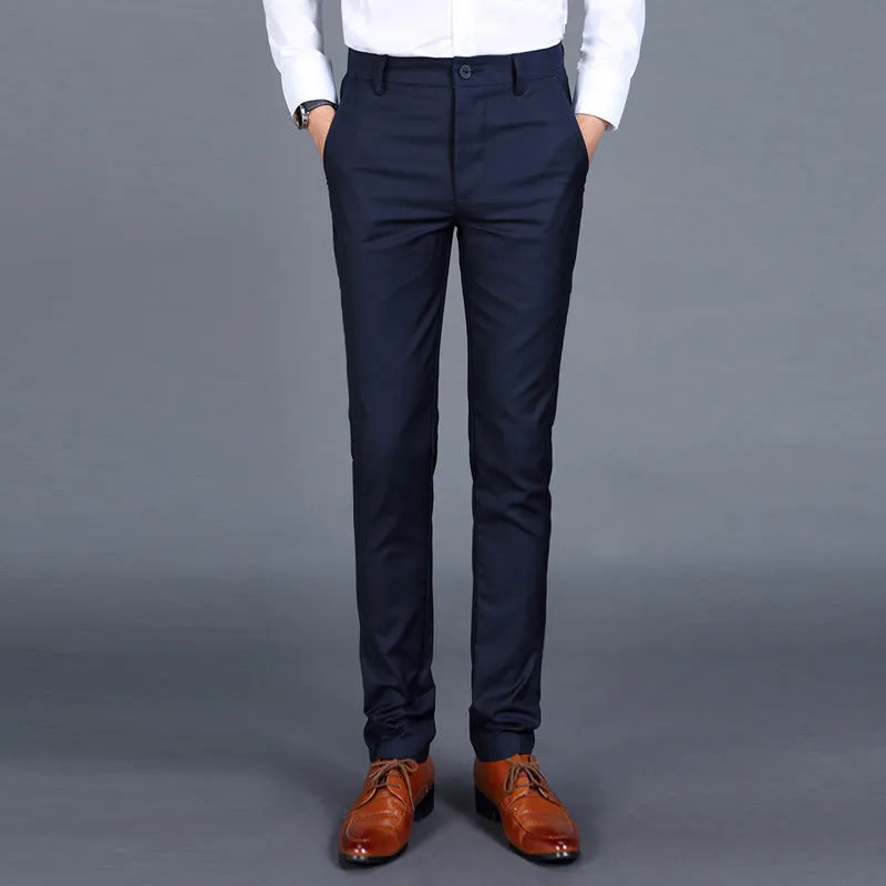 مجموعة اروين التجارية ARWEN&AJH GROUP  2024 European Foreign Trade Four Seasons Regular Men Business Casual Trousers Men Slim-fit Small Straight Trousers Work Clothes Professional Pants