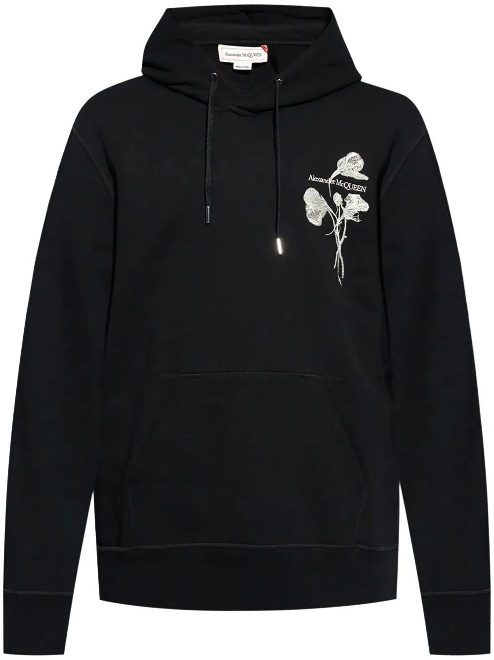 ALEXANDER MCQUEEN Men's Black Embroidered Sweatshirt for FW24