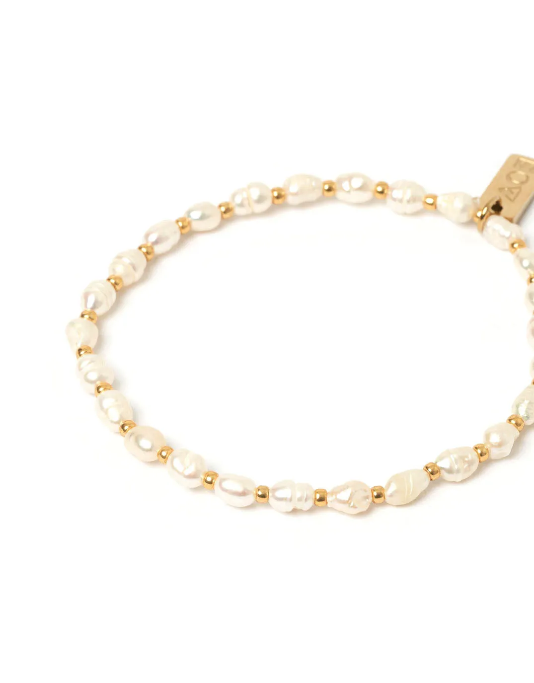 Amber Bracelet - Pearl/Gold