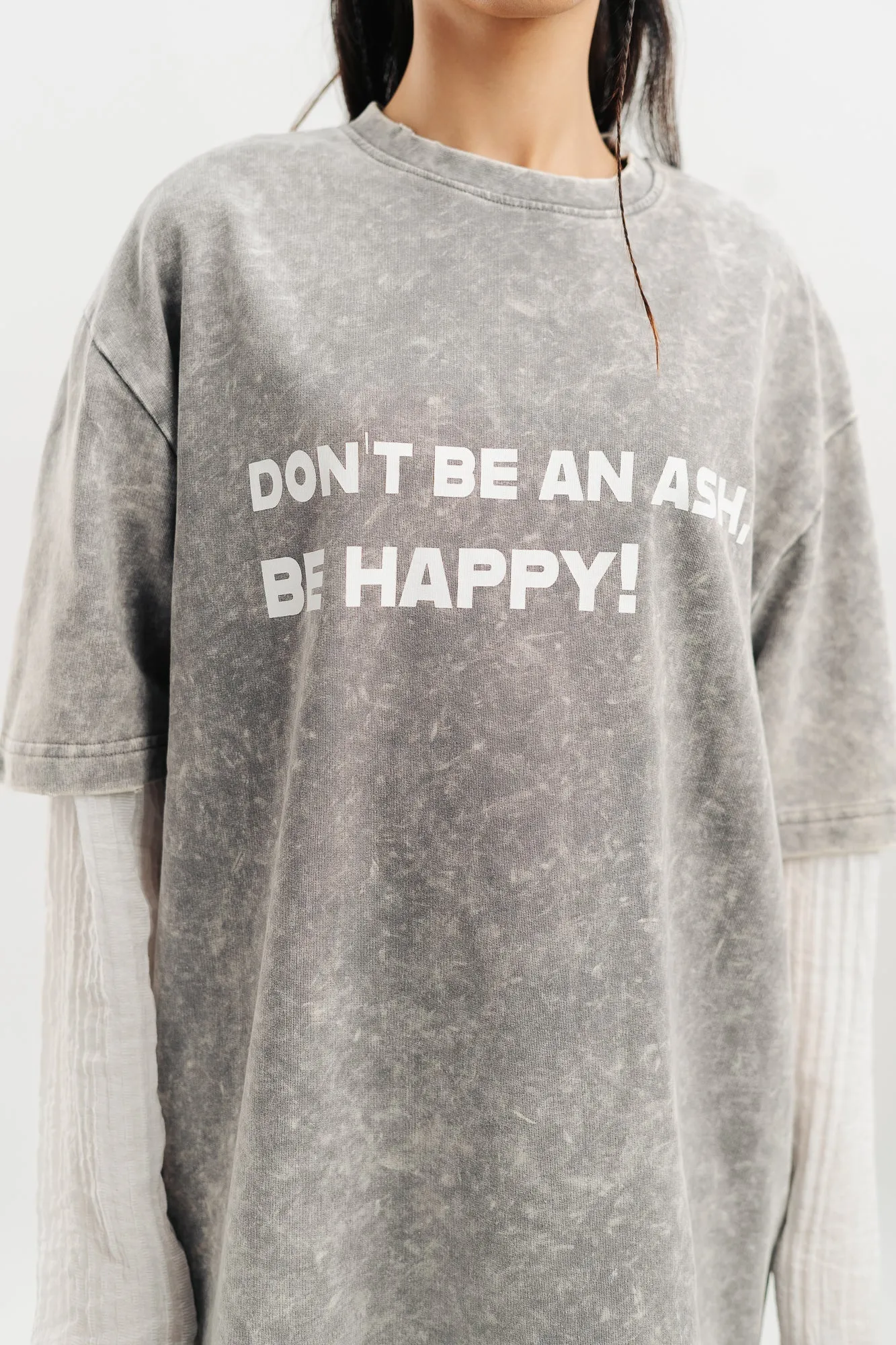 Ash Acid Wash Oversized Tees