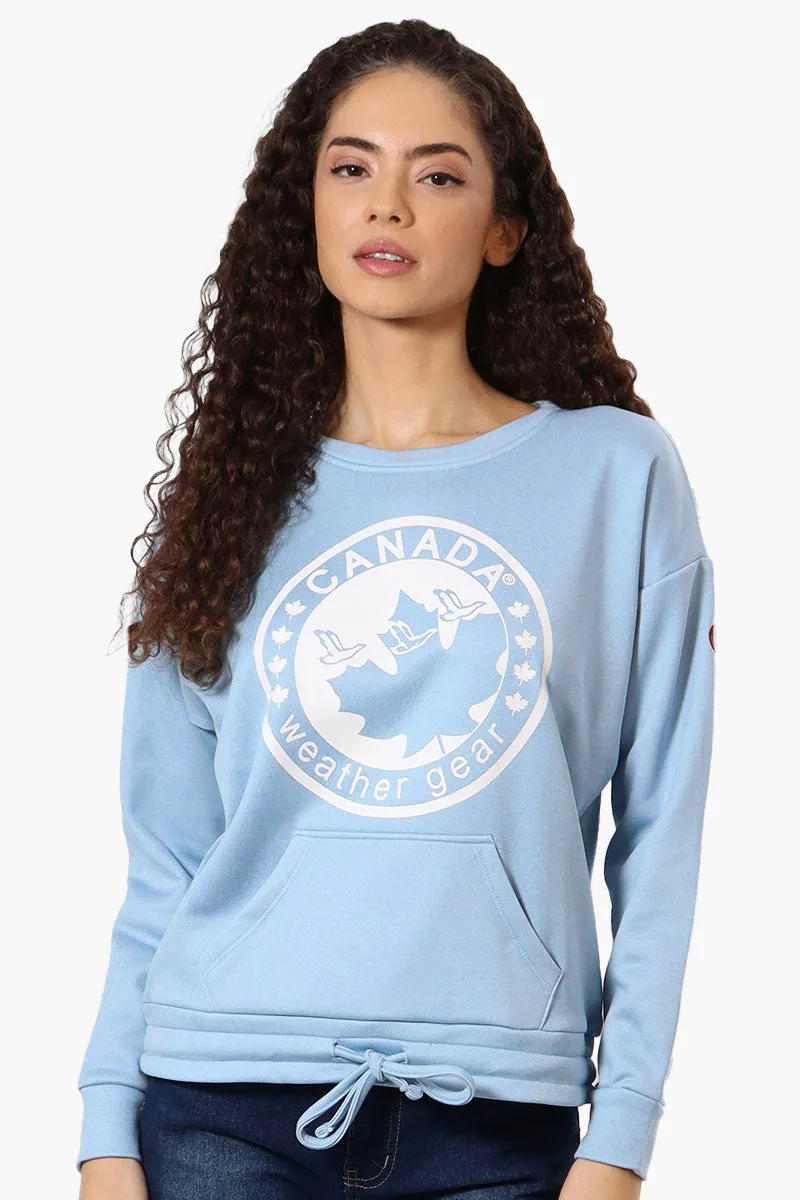 Canada Weather Gear Logo Drawstring Sweatshirt - Blue