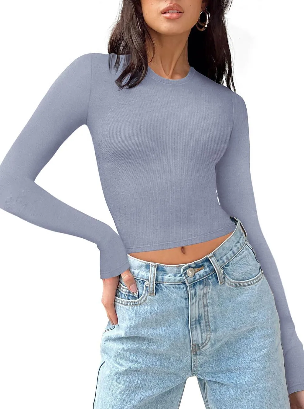 Celestial Vibes Ribbed Crop Top