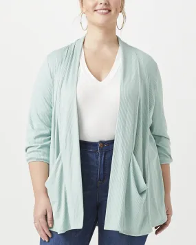 Cia 3/4 Sleeve Cardigan | Light Green