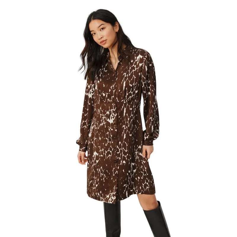 Ciea Dress in Hot Fudge Texture Print