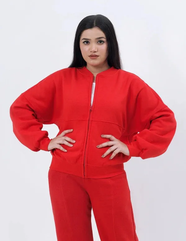 Comfortable Zip Fleece Tracksuit Set