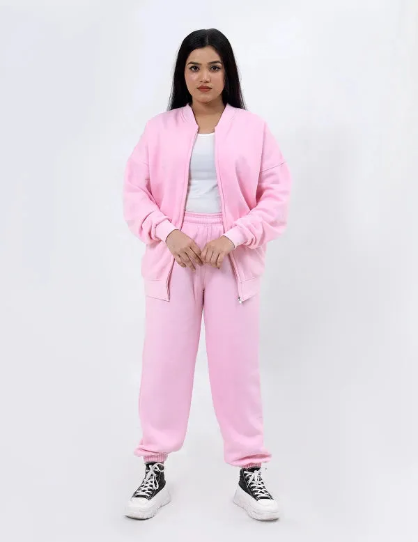 Comfortable Zip Fleece Tracksuit Set