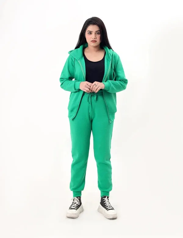 Comfortable Zip Fleece Tracksuit Set