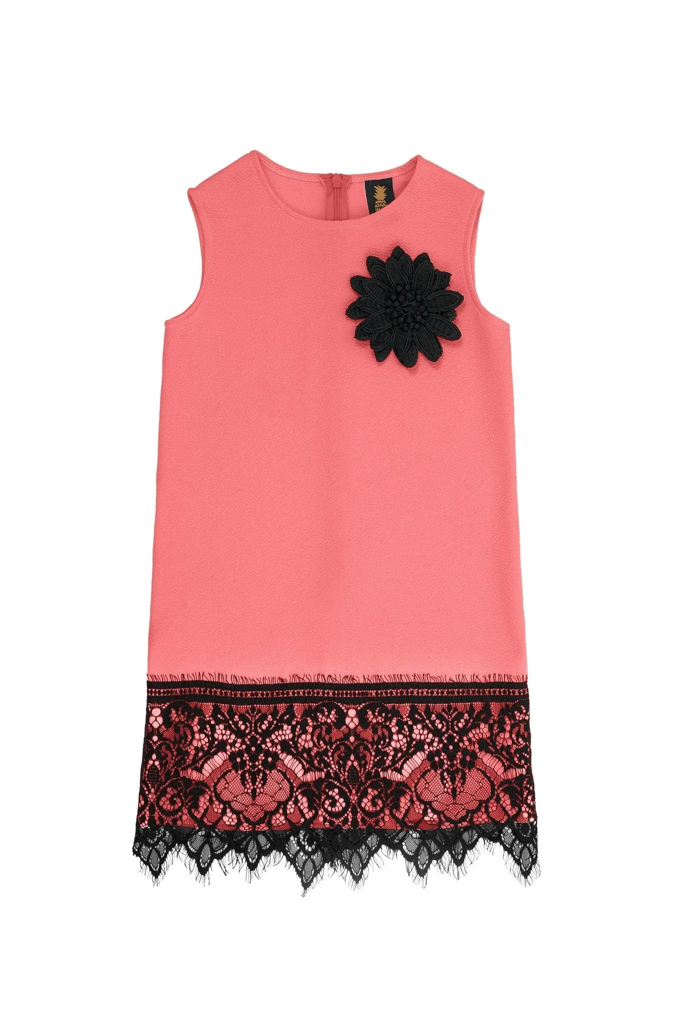 Coral Pink Stretchy Sleeveless Mother Daughter Dress