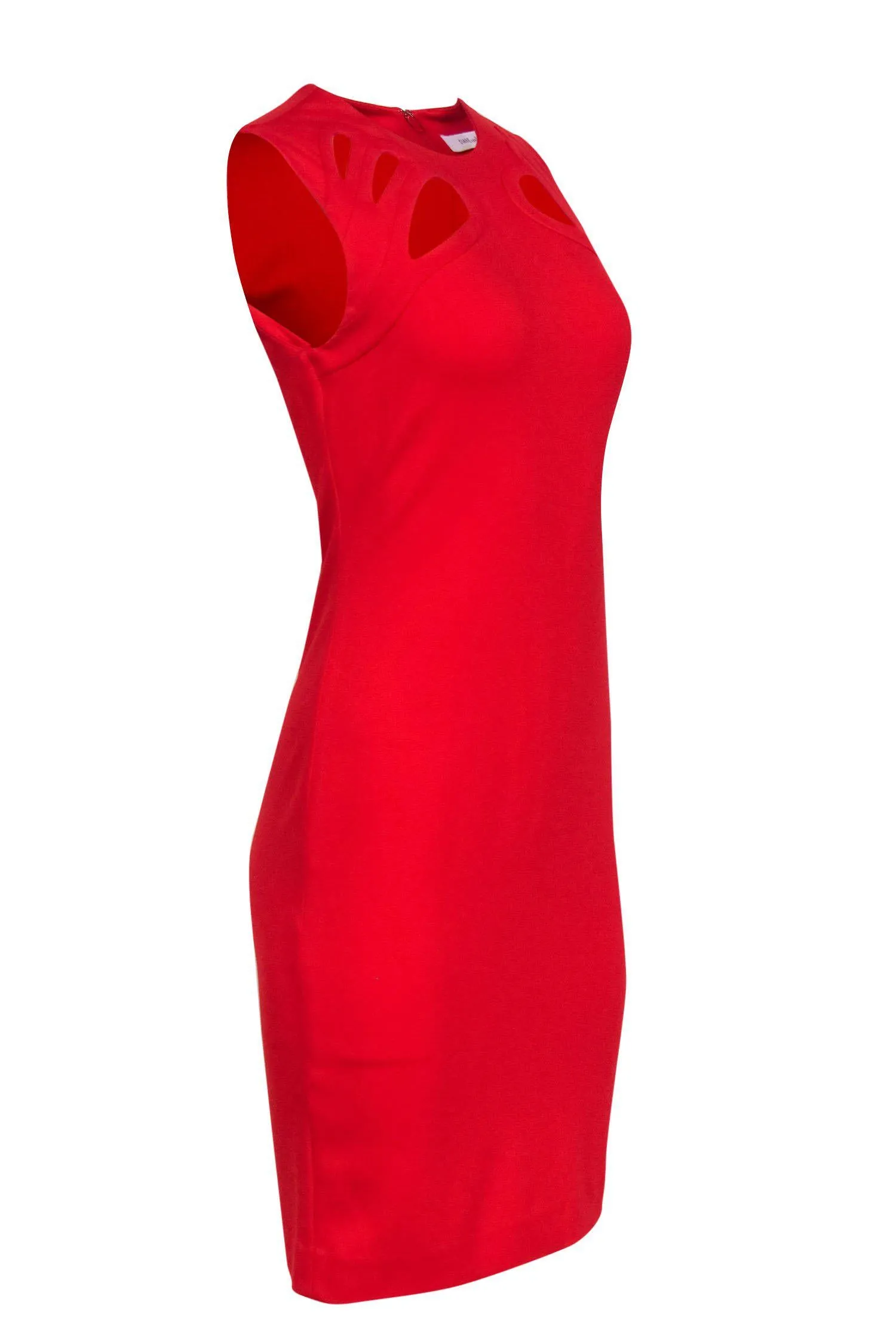 Diane von Furstenberg - Red Sheath Dress w/ Cutouts Sz 4