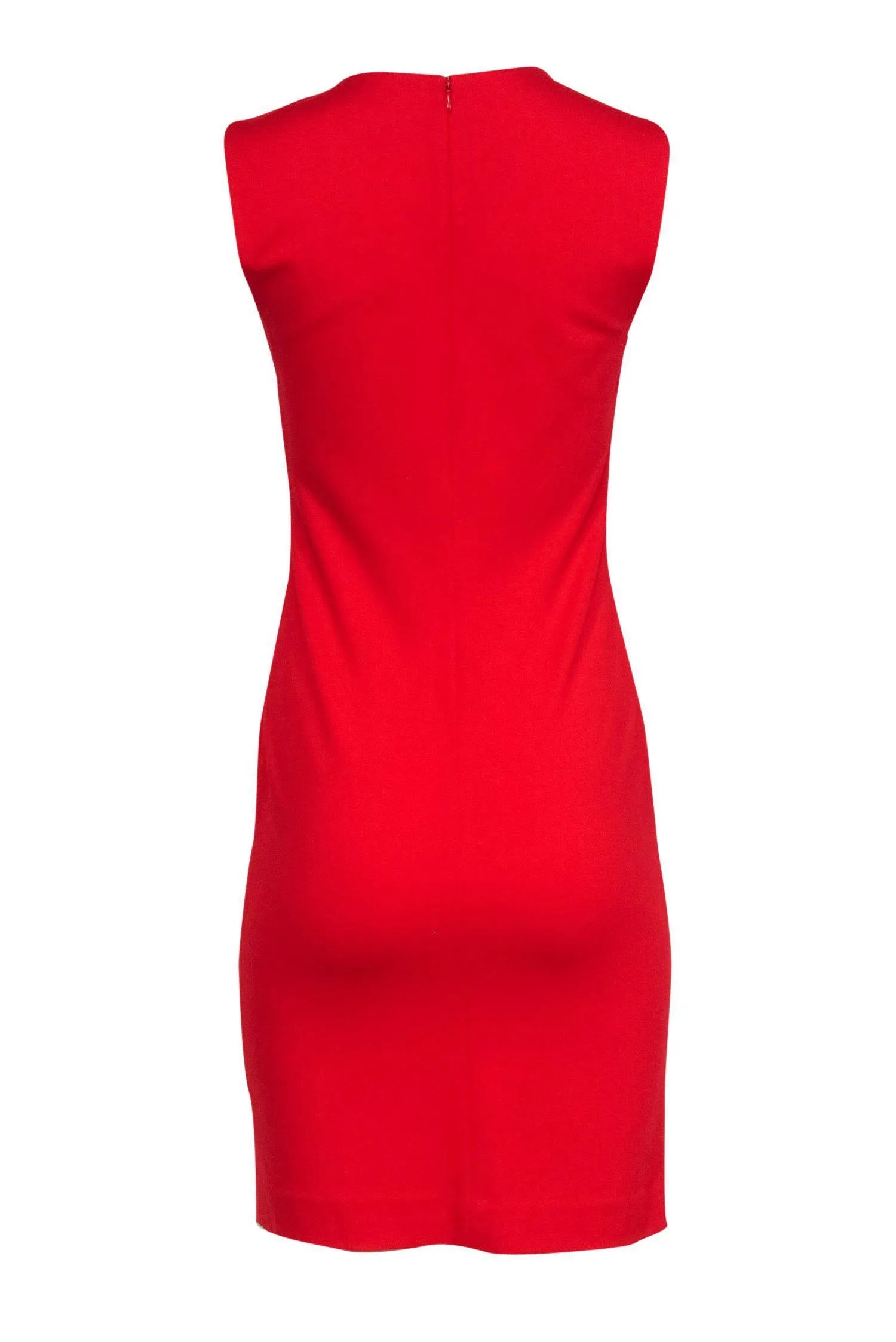 Diane von Furstenberg - Red Sheath Dress w/ Cutouts Sz 4