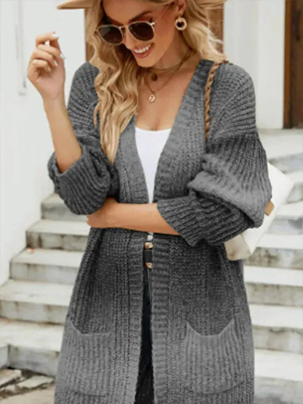 Drop Sleeve Gradient Knit Cardigan Sweater