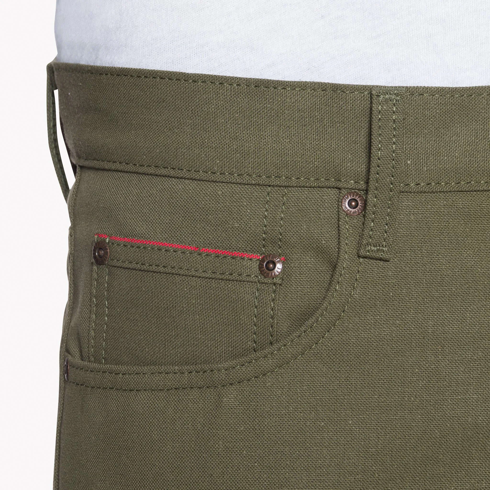 Easy Guy - Army Green Duck Selvedge