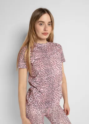 EASY VINTAGE TEE - LEOPARD BLUSH