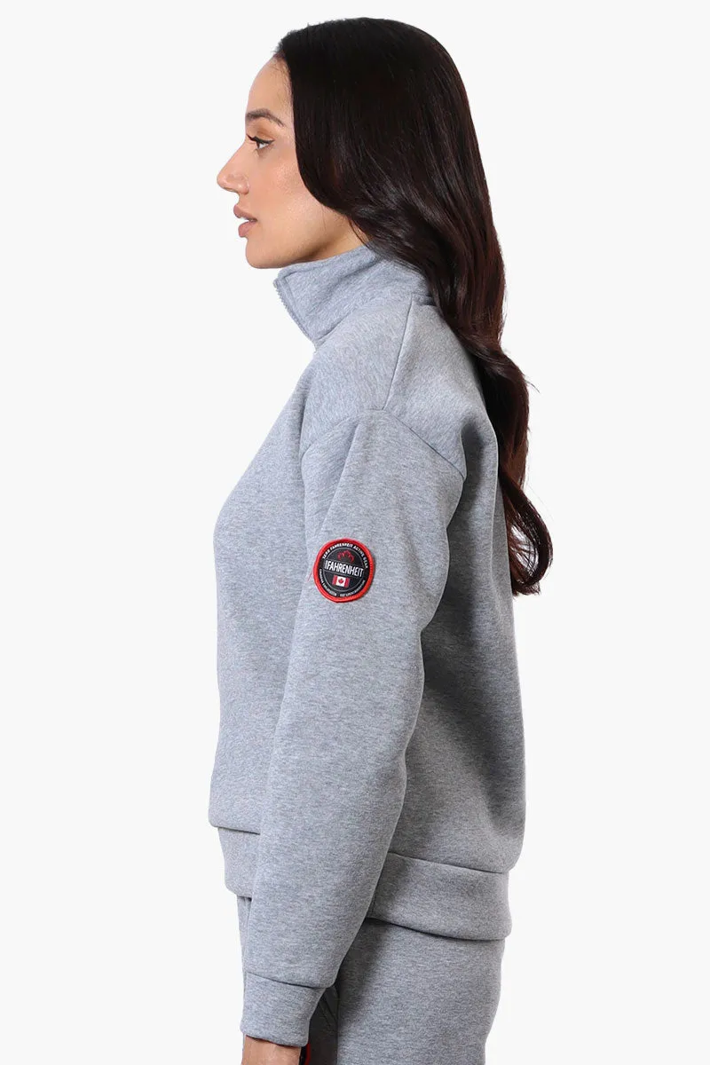 Fahrenheit 1/4 Zip Basic Sweatshirt - Grey