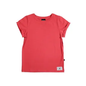 GIRLS SS CLASSICS TEE - Ruby Pink