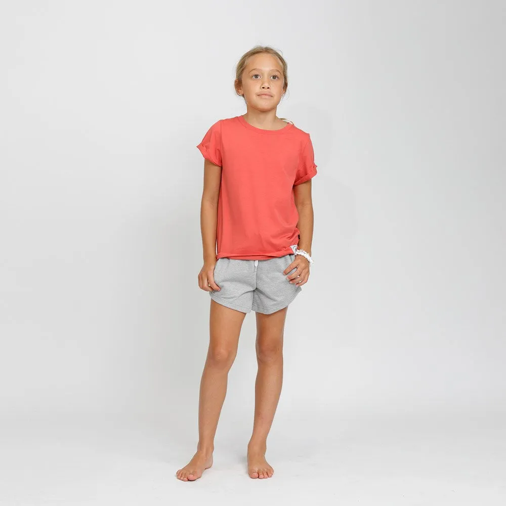 GIRLS SS CLASSICS TEE - Ruby Pink