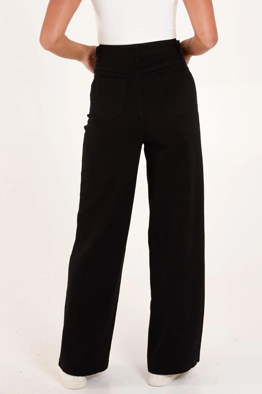 Halle Black Wide Leg Jeans