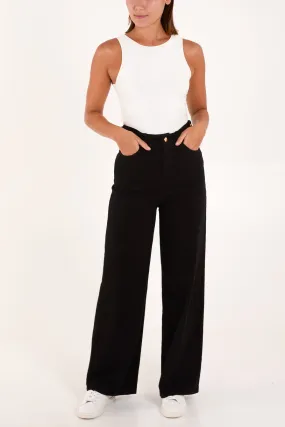 Halle Black Wide Leg Jeans