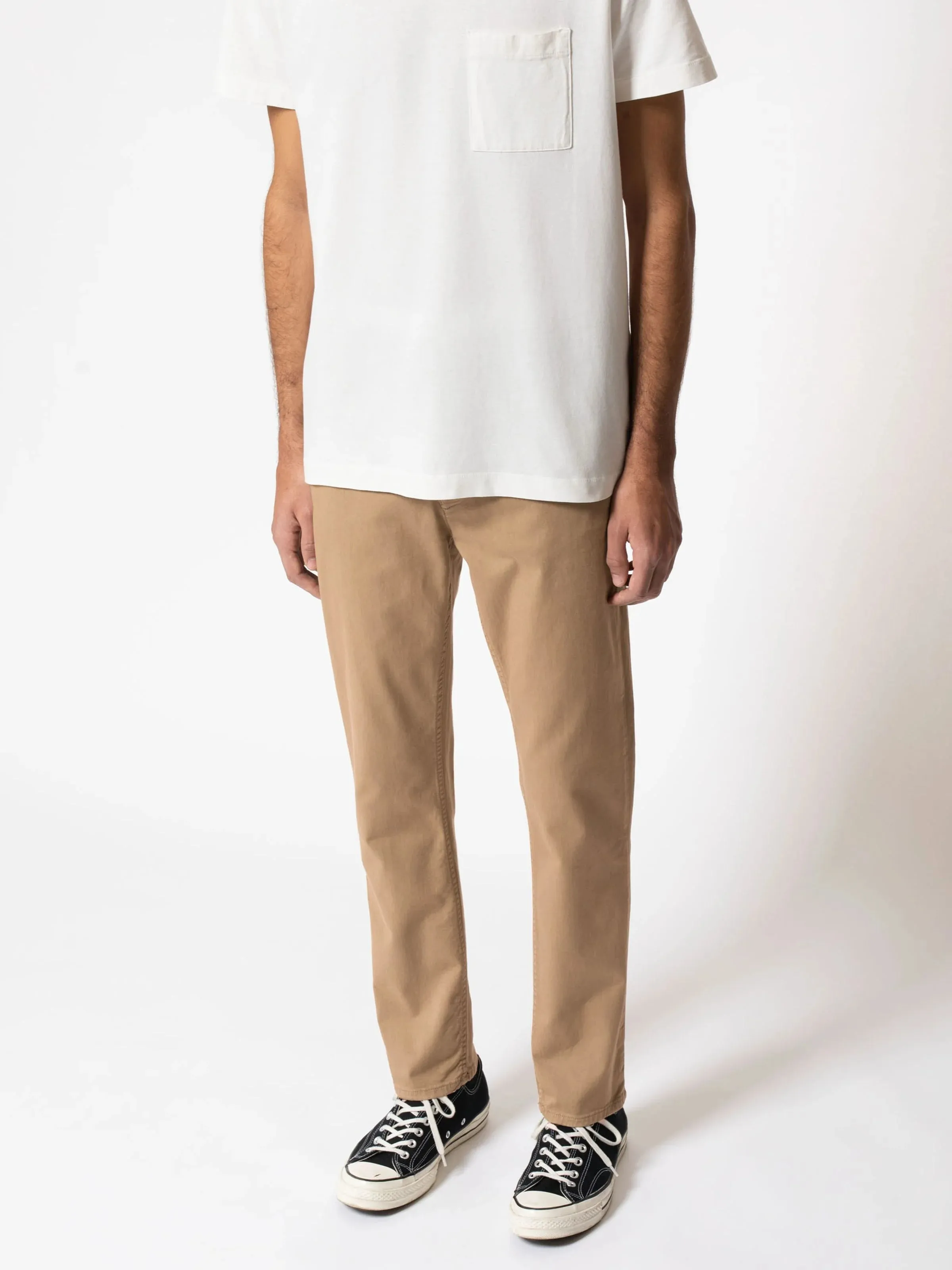 ID24562 Nudie Beige Easy Alvin Cotton Trouser