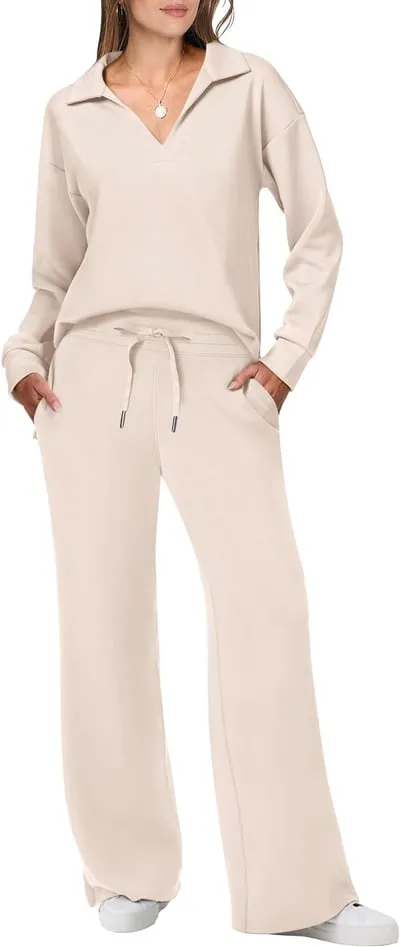 Ivyshape | Casual Sweater & Pants Travel & Lounge Set