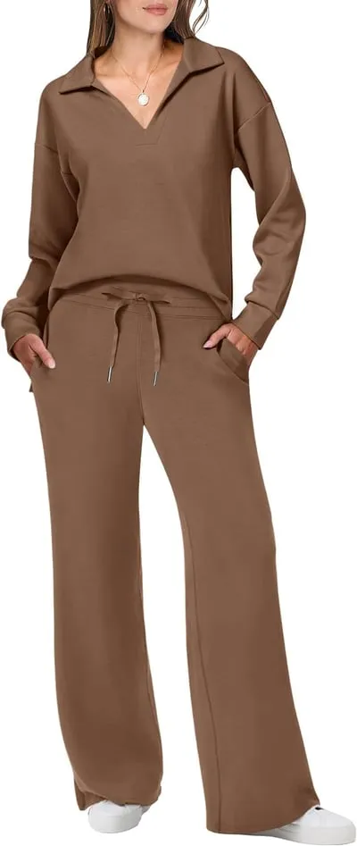 Ivyshape | Casual Sweater & Pants Travel & Lounge Set