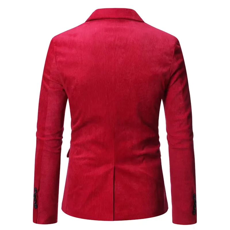 Men's Casual Corduroy Slim Fit Single-Button Blazer | Ideal for All Seasons