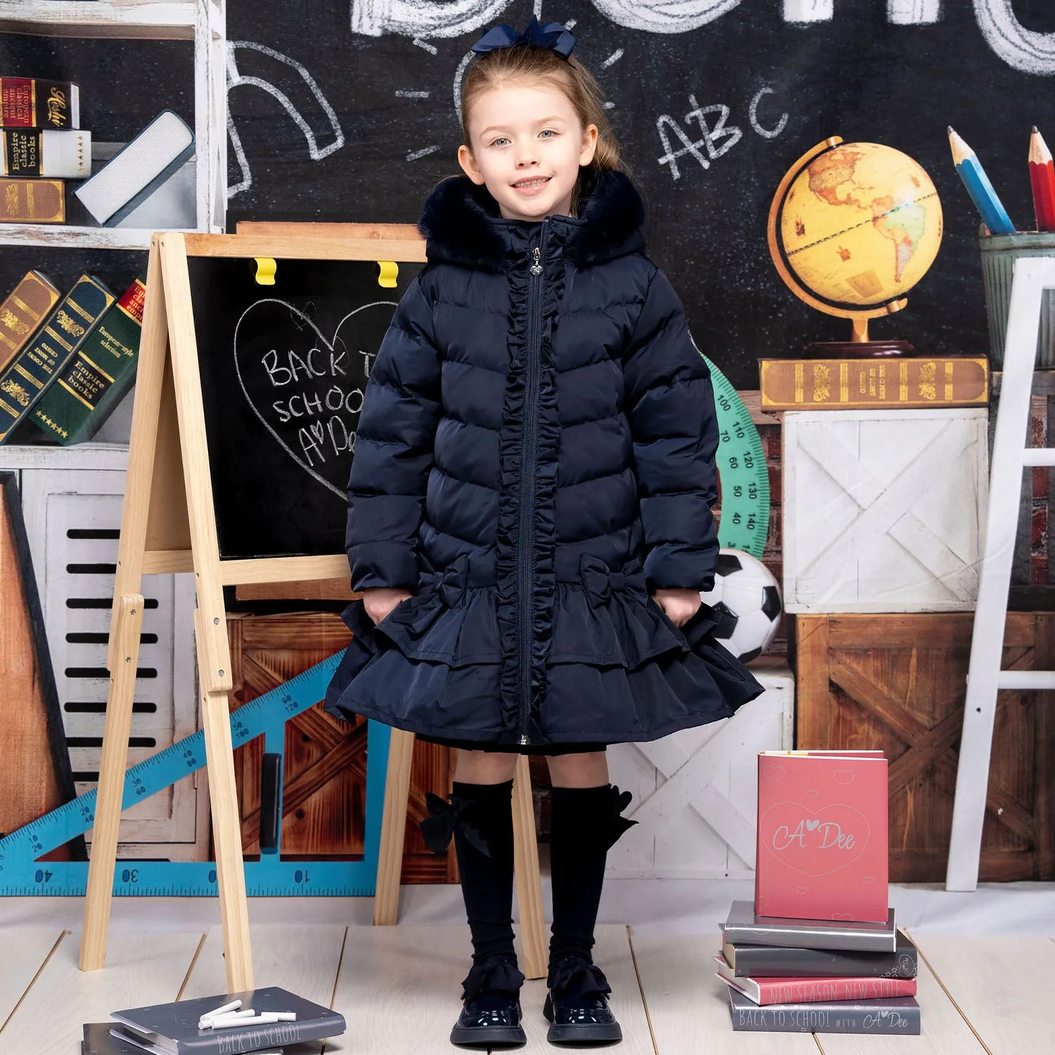 Navy Padded School Coat