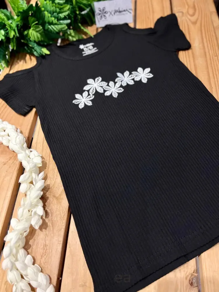 NOE X KAHIAU - Cold Shoulder Dress With Tribal Flower Logo