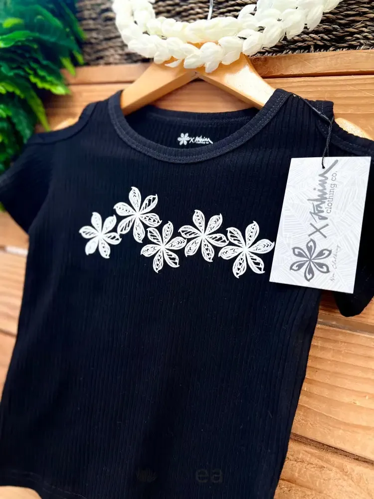 NOE X KAHIAU - Cold Shoulder Dress With Tribal Flower Logo