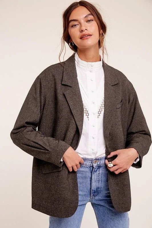 Oversized Solid Blazer