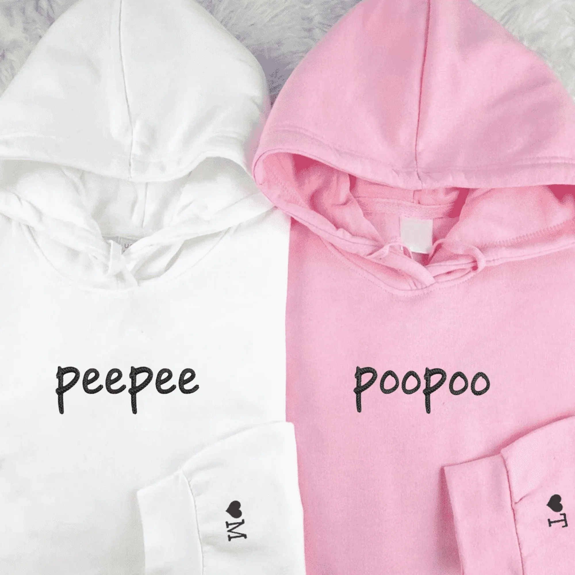 PeePee & PooPoo Couple Hoodies – Fun and Playful Matching Sweatshirts