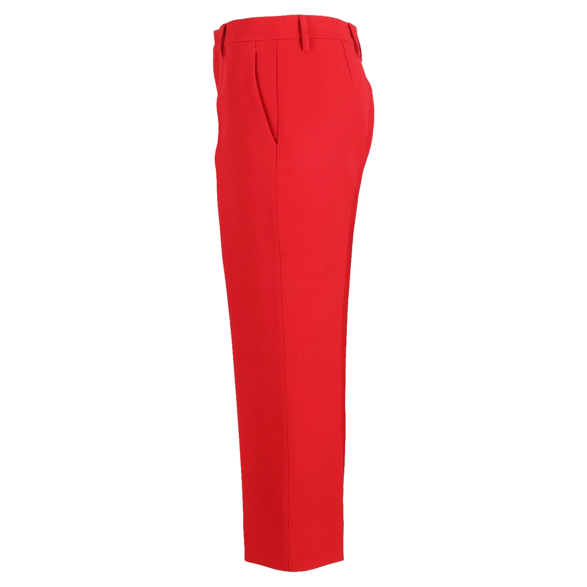 Prada Straight Trousers in Red Wool