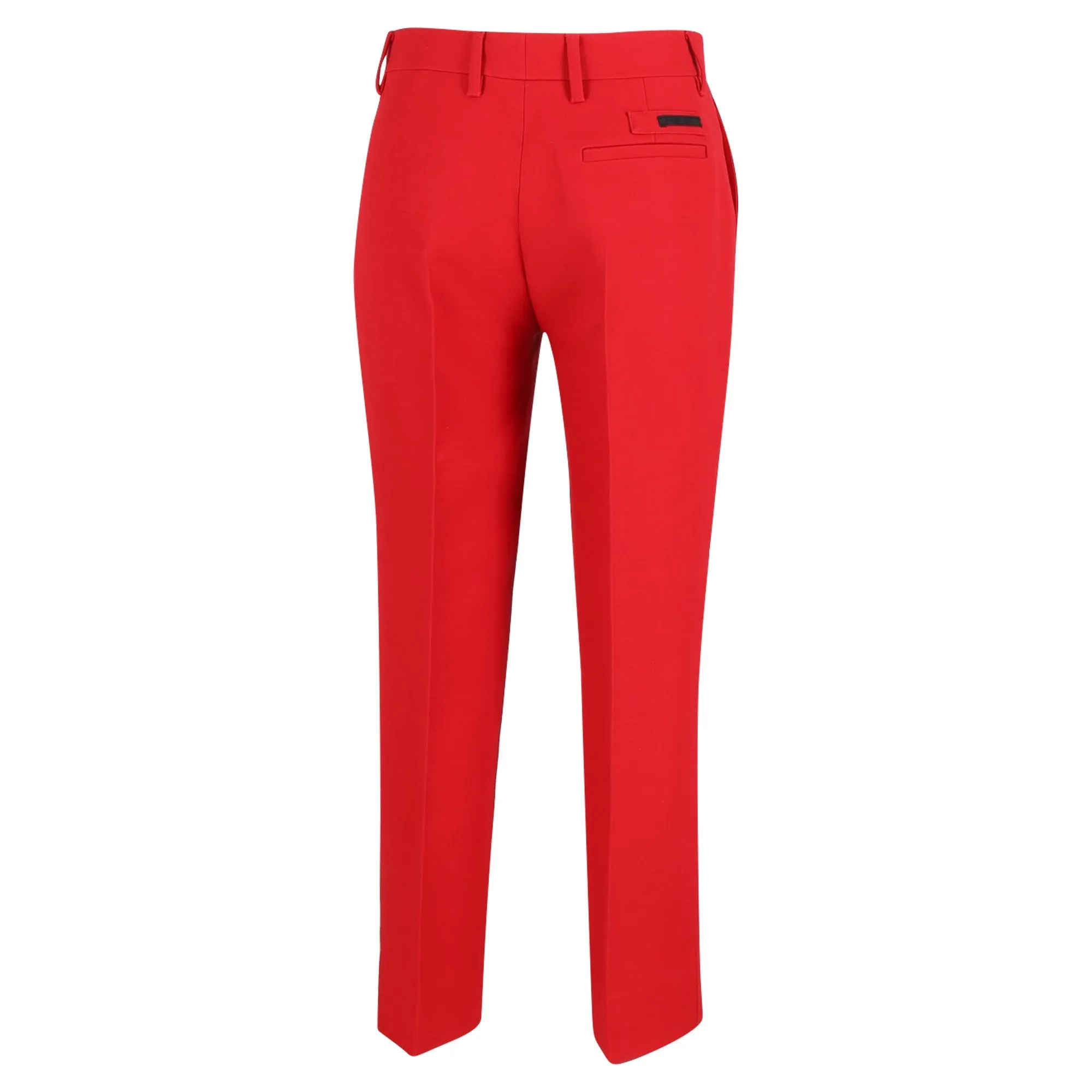 Prada Straight Trousers in Red Wool