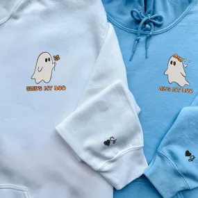 "He's My Boo & She's My Boo" Cute Ghost Couple Matching Hoodies – Perfect Custom Gift for Partners