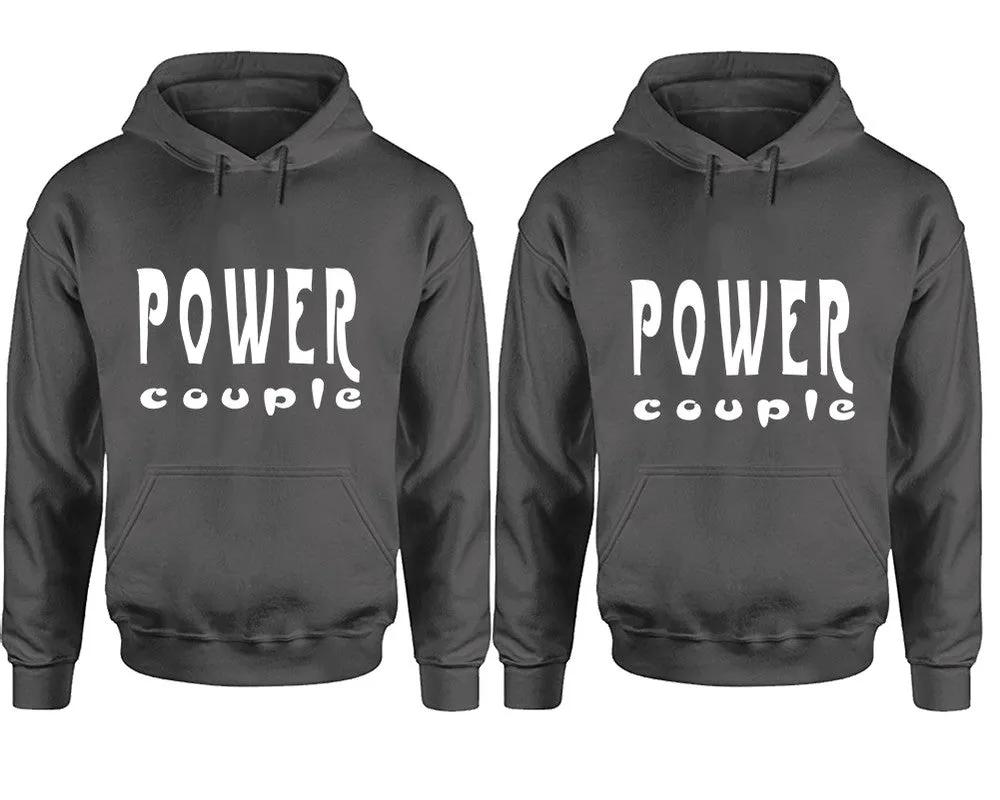 "Power Couple" Couple Matching Pullover Hoodies – Unisex Styles Sold Separately | Comfortable & Durable Design