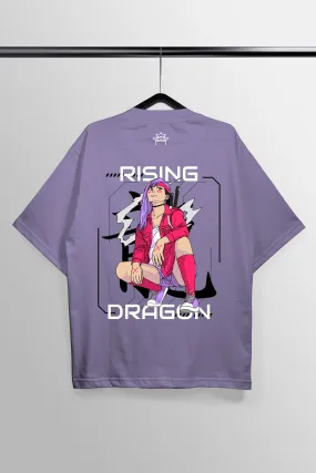 Rising Dragon Lavender Oversized Tee