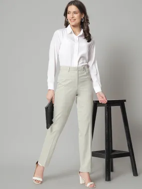 Sage Green Poly Cotton Formal Trouser