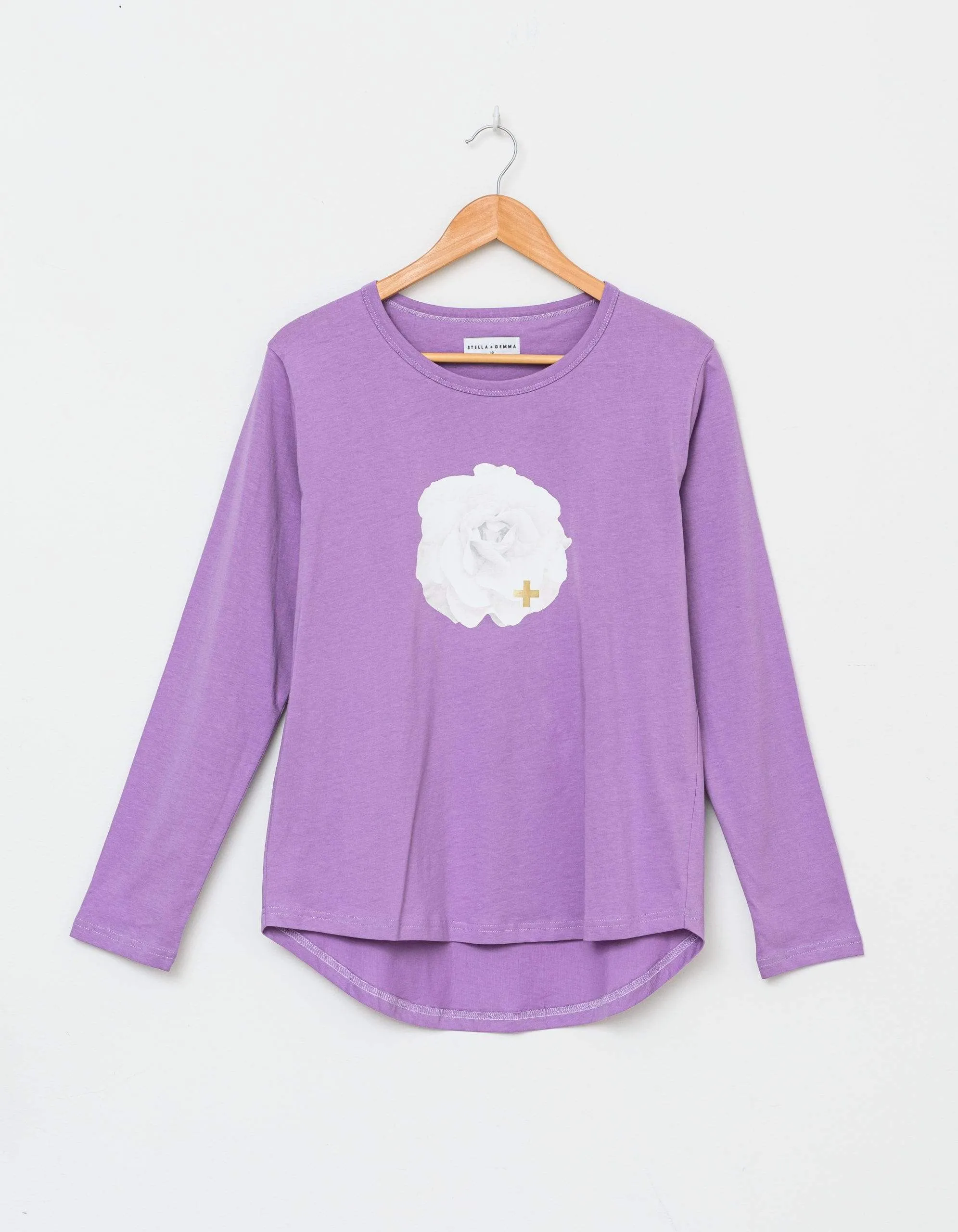 Stella   Gemma Long Sleeved Tee Lilac Rose