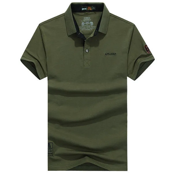 Summer Solid Color Casual Cotton Polo Shirt