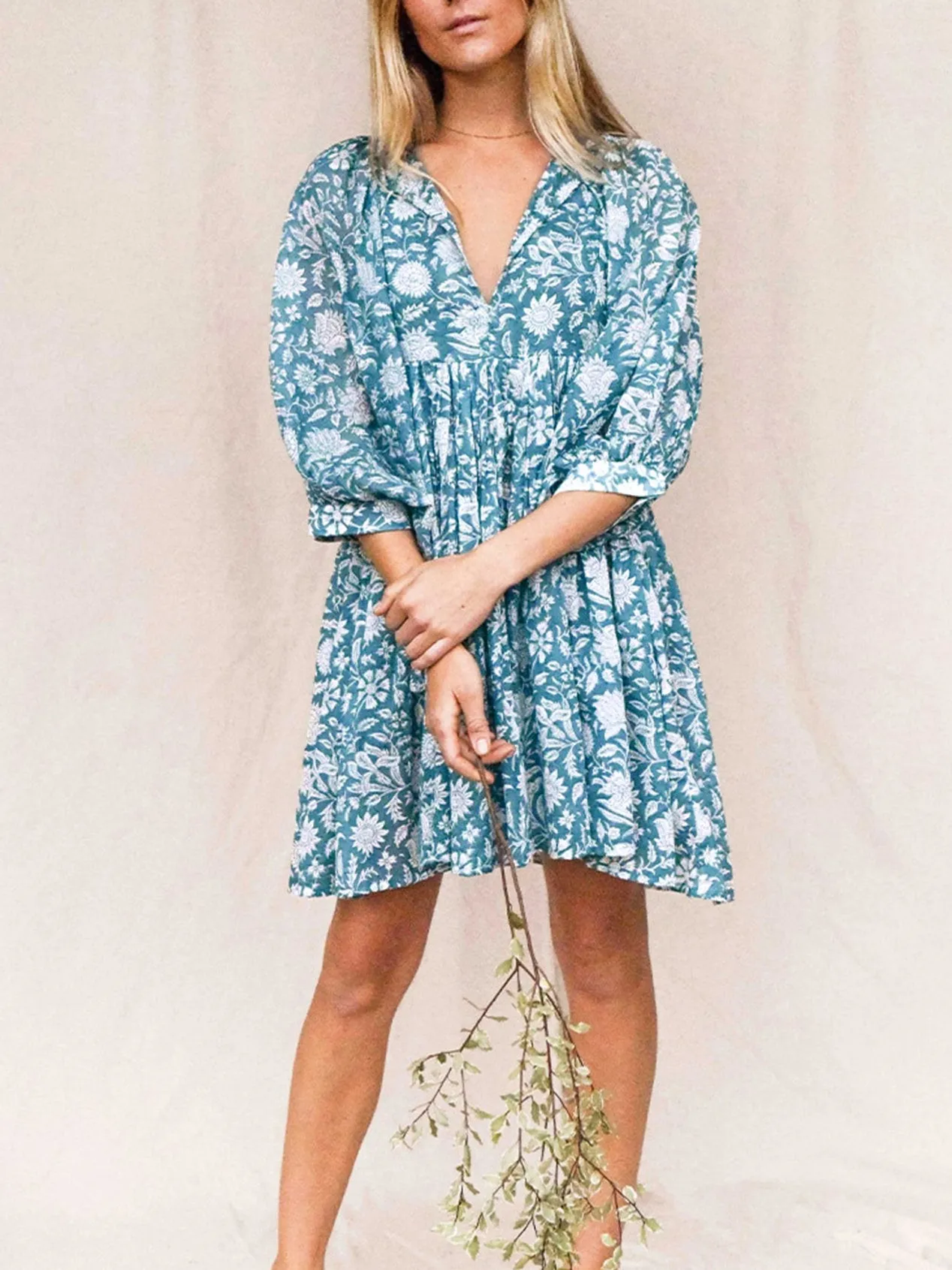 Trendy Floral Rope Dress