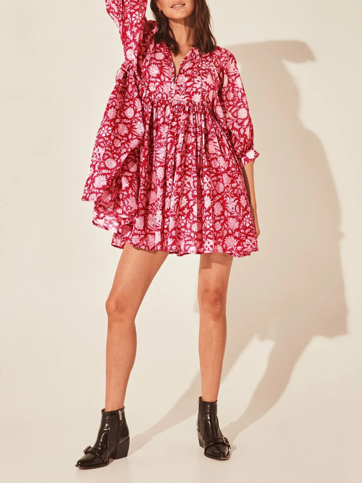 Trendy Floral Rope Dress