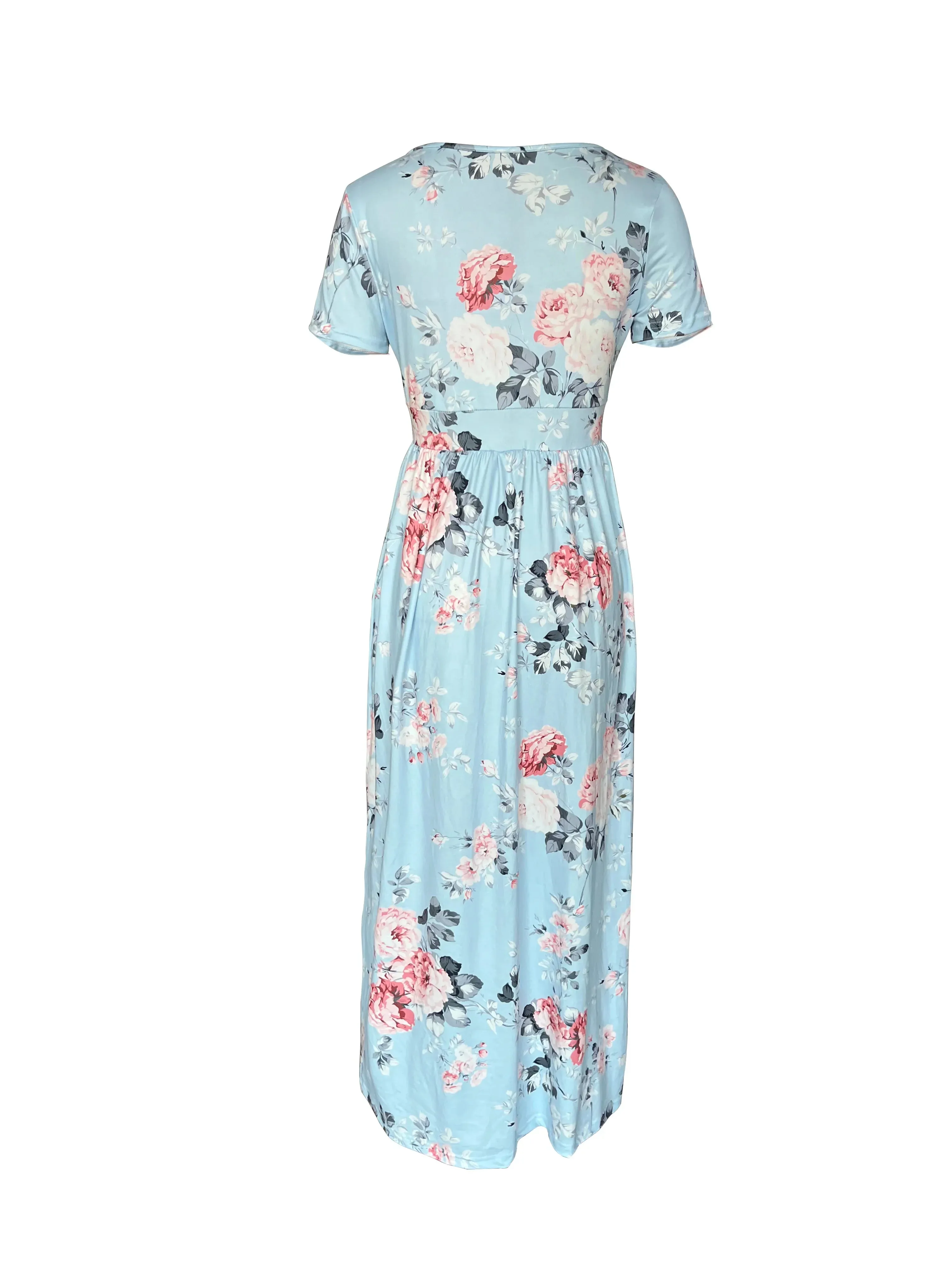 Trendy Surplice Floral Midi Dress for Casual Chic