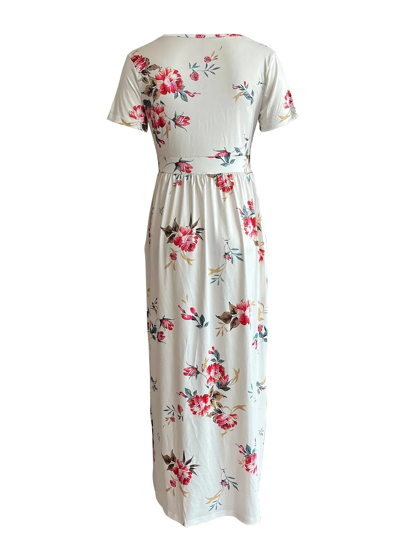 Trendy Surplice Floral Midi Dress for Casual Chic