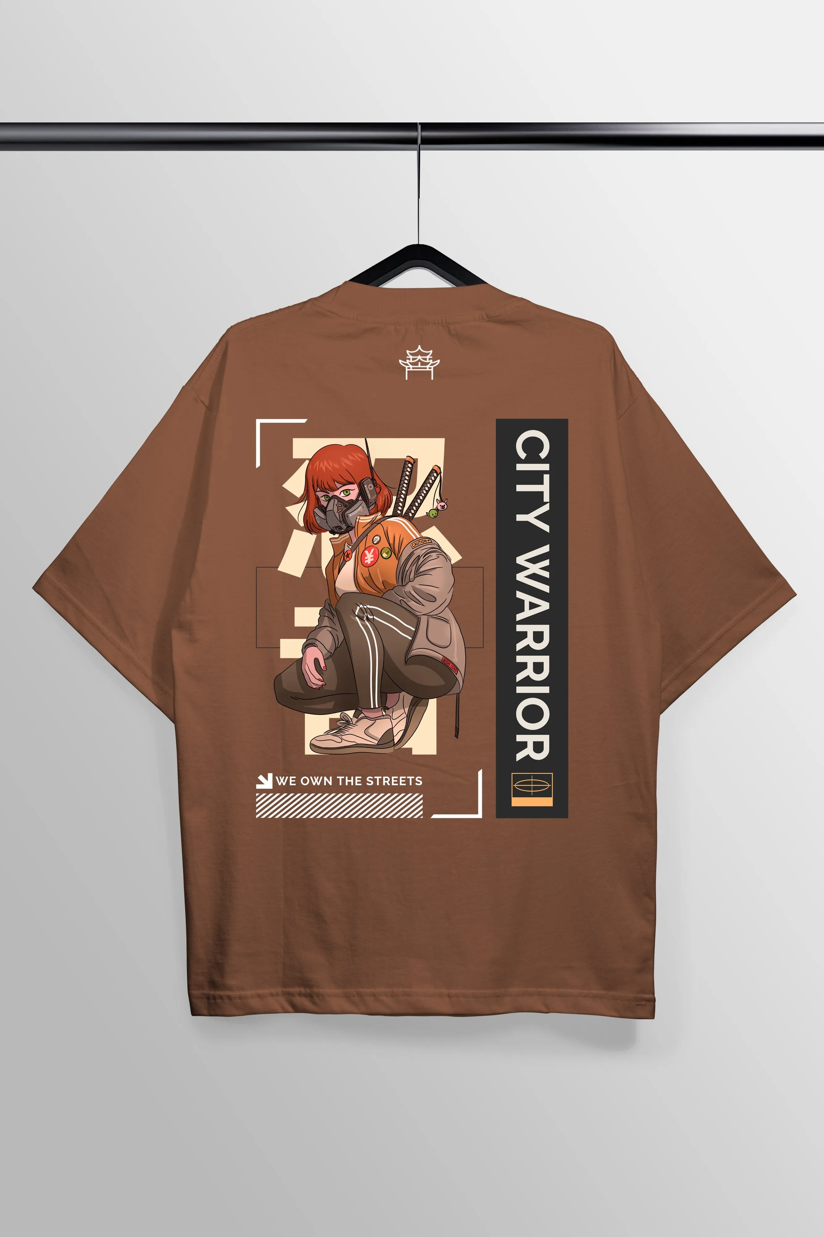 We Own The Streets Brown Oversized Tee