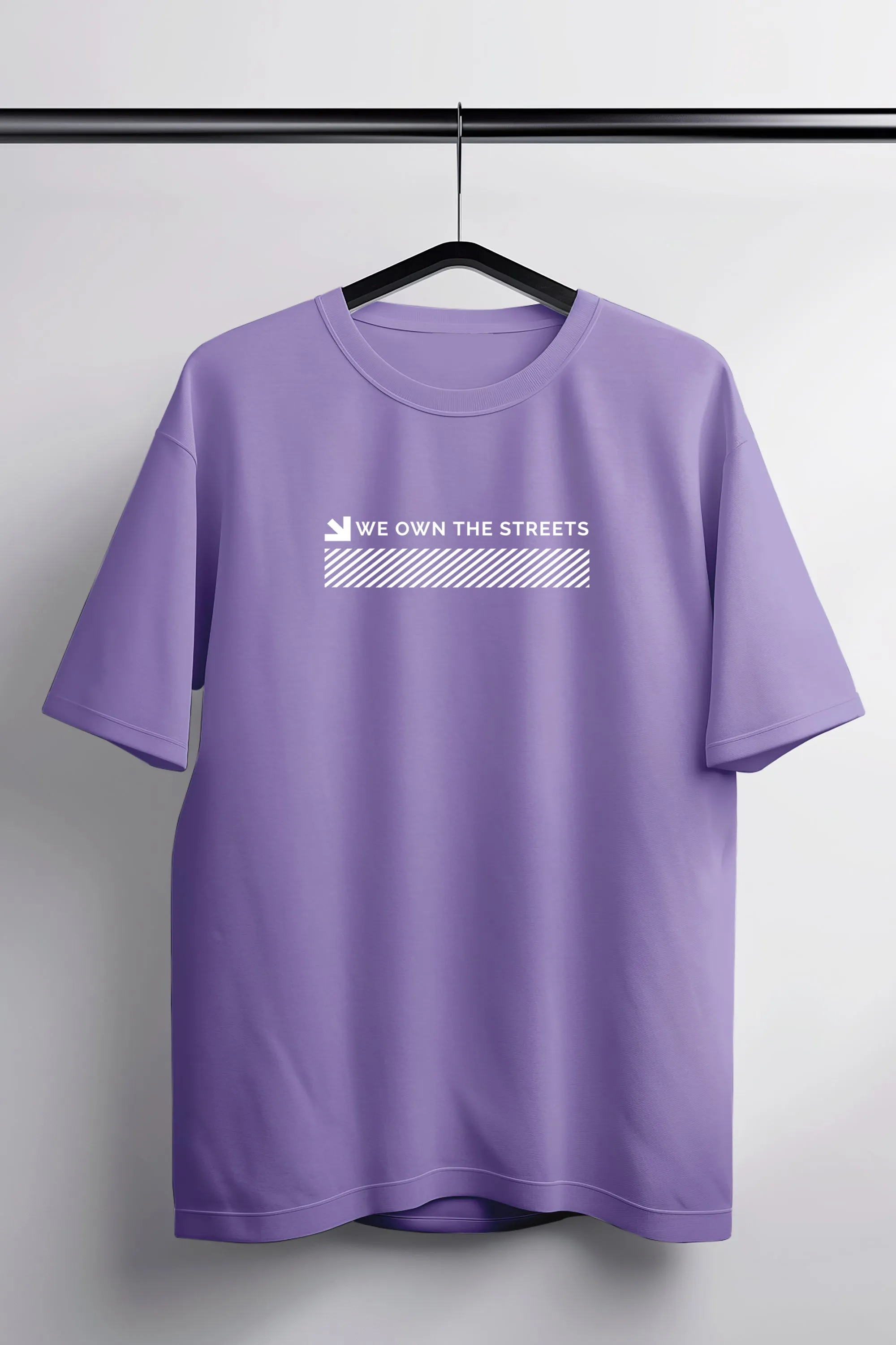 We Own The Streets Lavender Oversized Tee