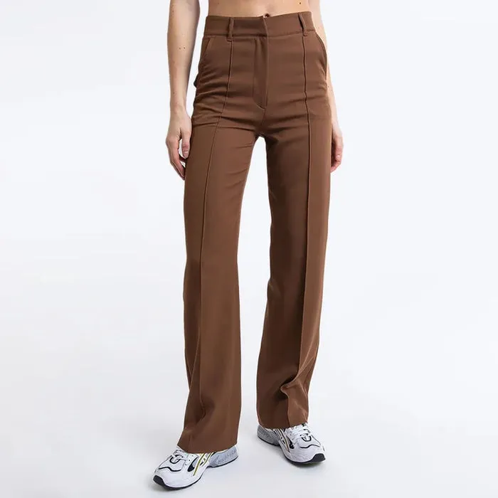 Women's Elegant High-Waisted Straight-Leg Trousers with Pockets | Perfect for Everyday Wear