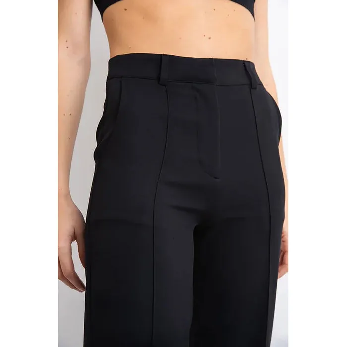 Women's Elegant High-Waisted Straight-Leg Trousers with Pockets | Perfect for Everyday Wear