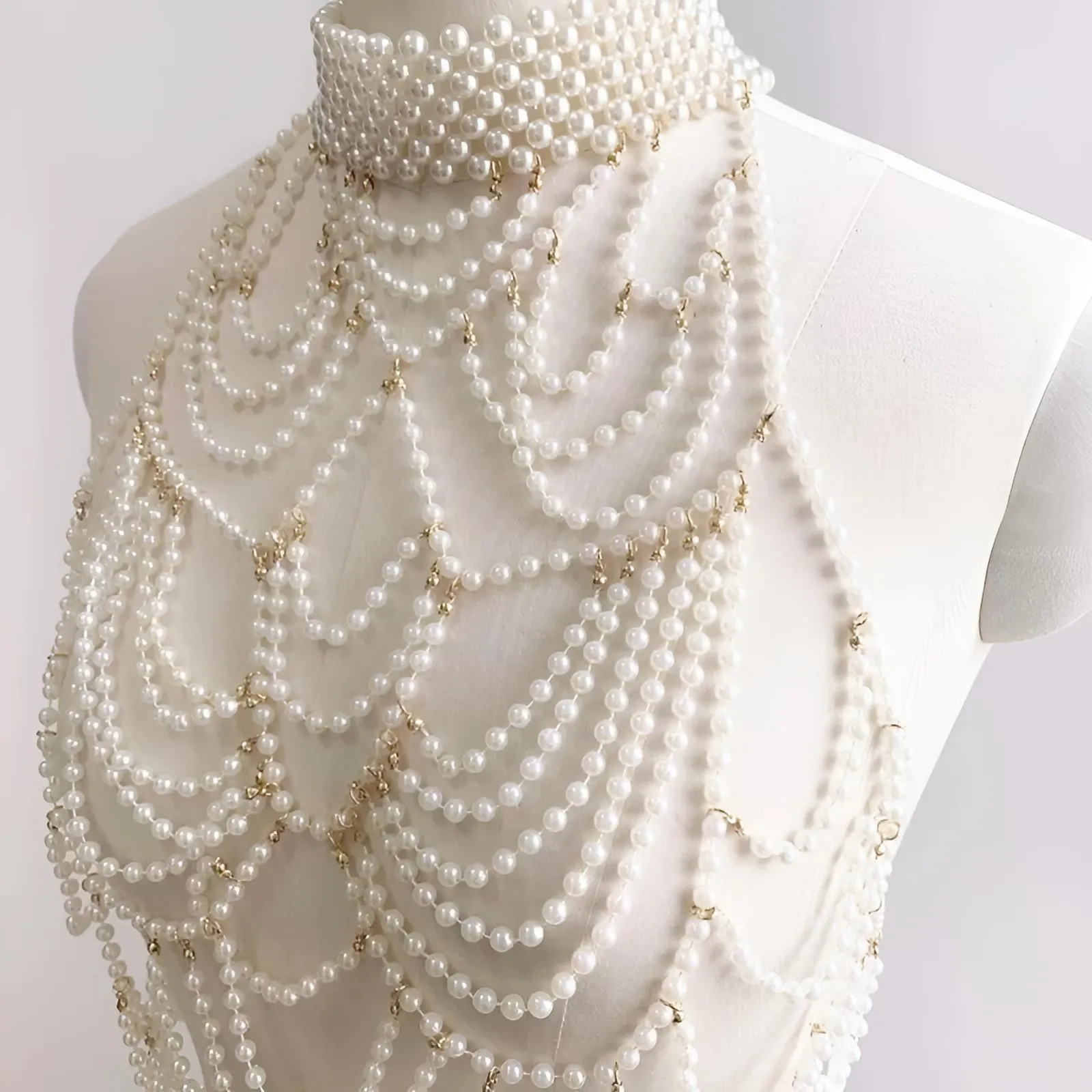 Women's Pearl Body Chains Jewelry 