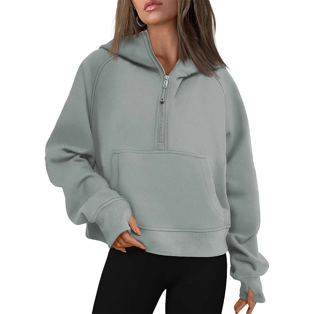 Women's Stylish Classy Hooded Zipper Thickening Sweaters